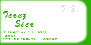terez sier business card